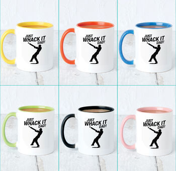 Just Whack It Fun Father's Day Cricket Mug, 2 of 8