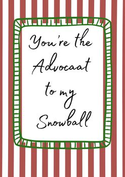 A4 Romantic, Christmas Art Print, You're The Advocaat To My Snowball, 6 of 6