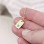 Monogrammed Tag Necklace, thumbnail 8 of 12