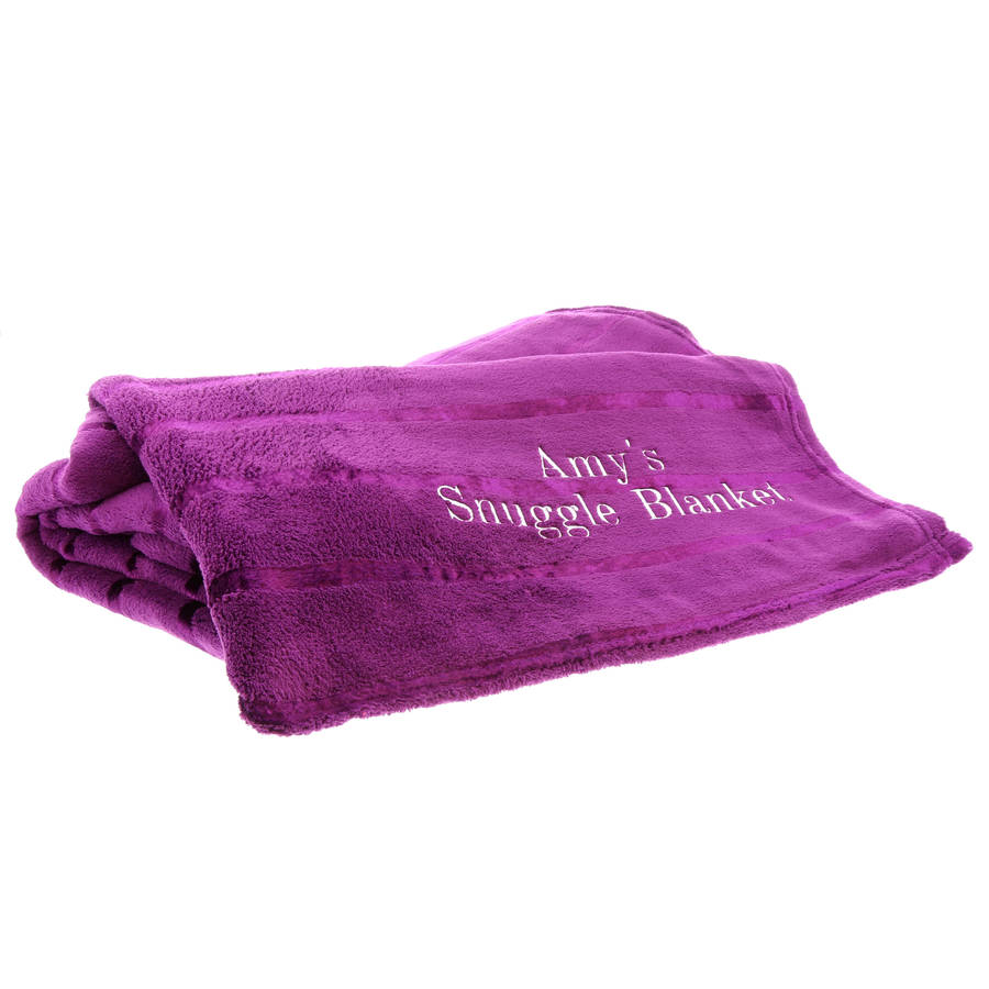 personalised snuggle blanket by duncan stewart textiles