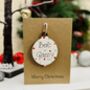 Personalised Granny Christmas Card Bauble Decoration, thumbnail 1 of 4