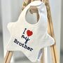 'I Love My' Embroidered Baby Bib, thumbnail 4 of 7