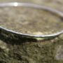 Hammered Bangle In Sterling Silver, thumbnail 6 of 7