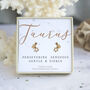Yellow Gold Vermeil And Cz Zodiac Earrings Taurus, thumbnail 1 of 5