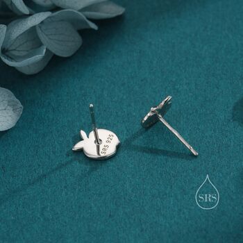 Mismatched Sterling Silver Apple And Pear Stud Earrings, 2 of 12