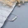 Minimal Sterling Silver Moonstone Necklace, thumbnail 1 of 5