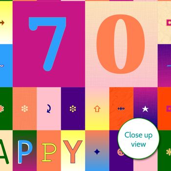 Personalised 70th Birthday Card Age And Name, 6 of 10