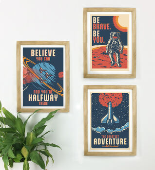 Set Of Three Space Themed Motivational Unframed Posters, 5 of 9