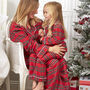 Personalised Women’s Tartan Luxury Christmas Brushed Cotton Pyjamas, thumbnail 3 of 7