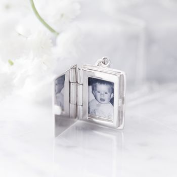 Personalised Silver Photo Book Locket, 5 of 6