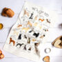 A Z Of Dogs Tea Towel, thumbnail 1 of 4