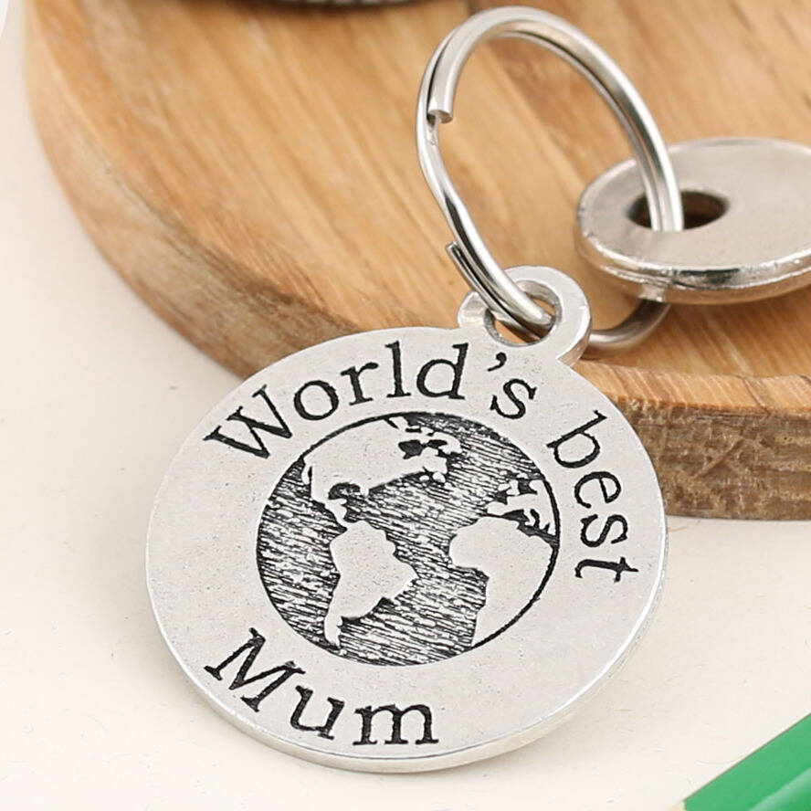 Image of World's Best Mum/Mummy Round Pewter Keyring
