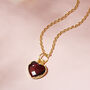 Healing Heart Garnet Gemstone Necklace, thumbnail 6 of 10