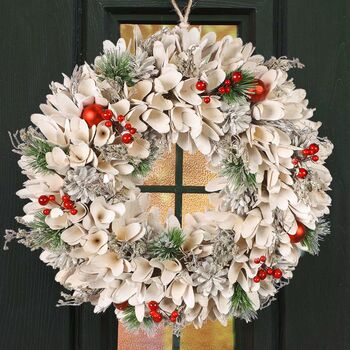 Morning Frost Christmas Door Wreath, 3 of 7