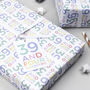 40th Birthday Wrapping Paper Set, thumbnail 1 of 11
