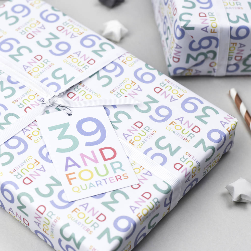 40th Birthday Wrapping Paper Set, 1 of 11