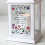 Personalised Wild Flowers LED Lantern, thumbnail 2 of 3