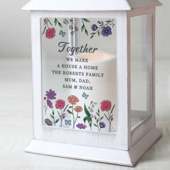 Personalised Wild Flowers LED Lantern, 2 of 3