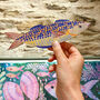 Wooden Mackerel Decorations Green, thumbnail 2 of 8