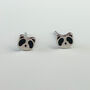 Sterling Silver Tiny Racoon Face Stud Earrings, thumbnail 4 of 6