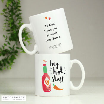 Valentines Gifts Hey Hot Stuff Coffee Mug, 2 of 5