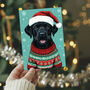 Black Labrador Christmas Card, thumbnail 1 of 5