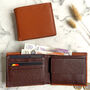 Tan And Brown Leather Wallet With Rfid Protection, thumbnail 1 of 3