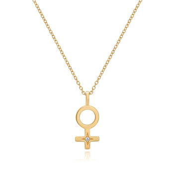 Female Symbol Moonstone Necklace, 8 of 8