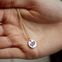 Double Heart Charm Necklace, thumbnail 2 of 3