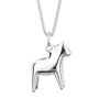 Sterling Silver Scandi Dala Horse Pendant, thumbnail 6 of 8