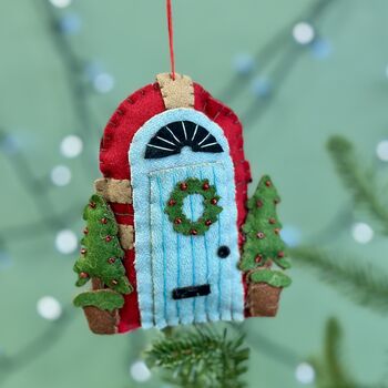 Personalised Home Address Christmas Door Bauble, 2 of 3