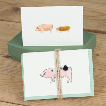 Boxed Collection Of Pig Gift Cards, 2 of 5
