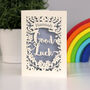 Personalised Papercut Floral Good Luck Card, thumbnail 9 of 10