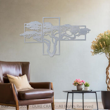 Minimalist Forest Scene Plywood Wall Artwork, 7 of 7