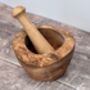 Olive Wood Pestle And Mortar, thumbnail 2 of 4