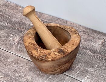 Olive Wood Pestle And Mortar, 2 of 4