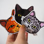 Three Cute Cat Face Vinyl Stickers, thumbnail 2 of 7