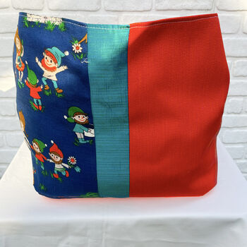 Vintage Ikea Bags Blue Pixies And Red Wool, 2 of 6