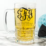 Monogrammed Glass Tankard, thumbnail 1 of 6