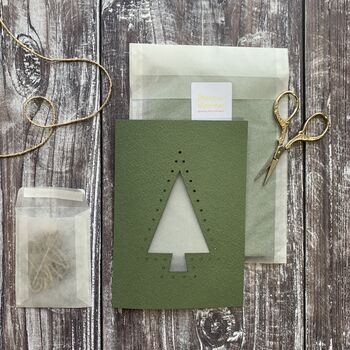 Pine Tree Weave Me Card Kit, 2 of 8