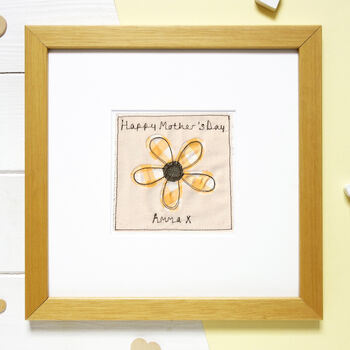 Personalised Embroidered Flower Picture Gift For Her, 7 of 12