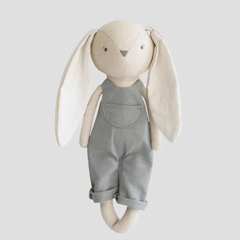 Handmade Cotton Linen Soft Toy Bunny Rabbit, 2 of 4