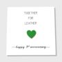 Together For Leather 3rd Anniversary Card Leather Heart, thumbnail 7 of 8