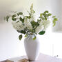Faux White Hydrangea And Eucalyptus Arrangement, thumbnail 1 of 5