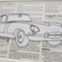 Personalised Jaguar E Type Embroidered Artwork, thumbnail 3 of 8