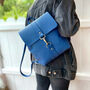 Handcrafted Small Royal Blue Backpack, thumbnail 1 of 6