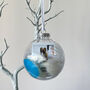 Personalised Photo Faux Feather Christmas Bauble, thumbnail 5 of 5