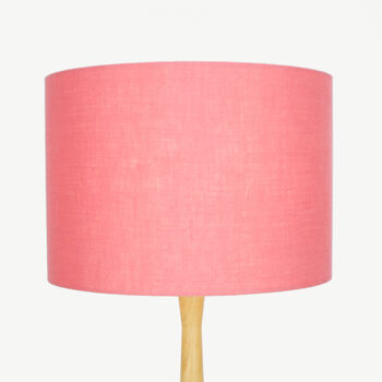Linen Coral Pink Lampshade, 2 of 9