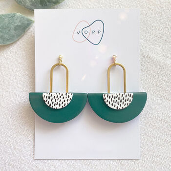 Ronke Forest And White Polymer Clay Earrings, 5 of 6