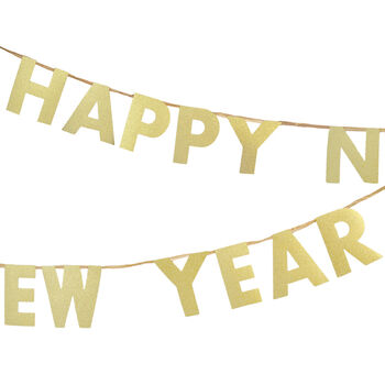 Luxe Gold Happy New Year Garland 2m, 2 of 5